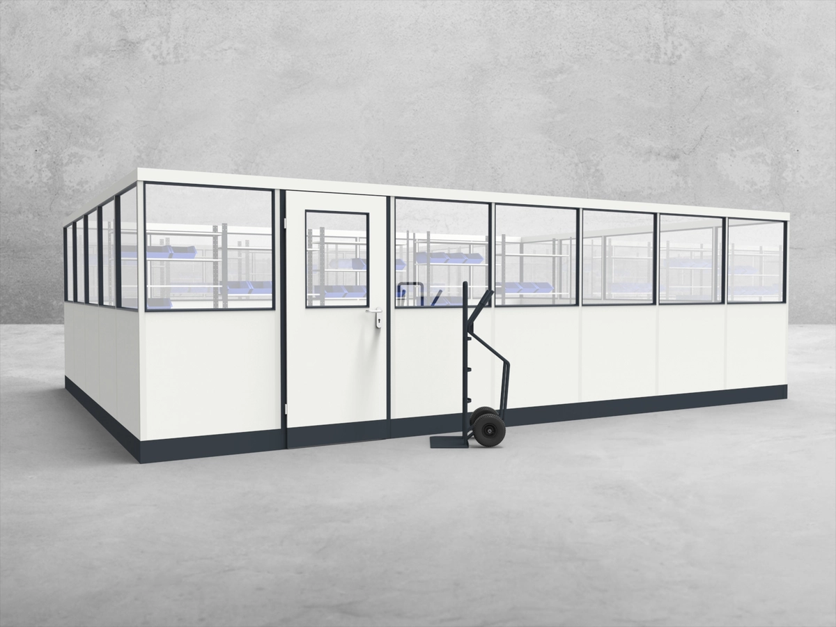 Aussenansicht für Stellwand 4-seitig 7,00 x 5,00 m System RS 45 von Becker Raumsysteme - Artikel SW4-7050