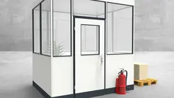 Hallenbüro 4-seitig 2,50 x 2,00 m 5 m² (HB4-2520) Hallenbüro 4-seitig 2,50 x 2,00 m 5 m² (HB4-2520)