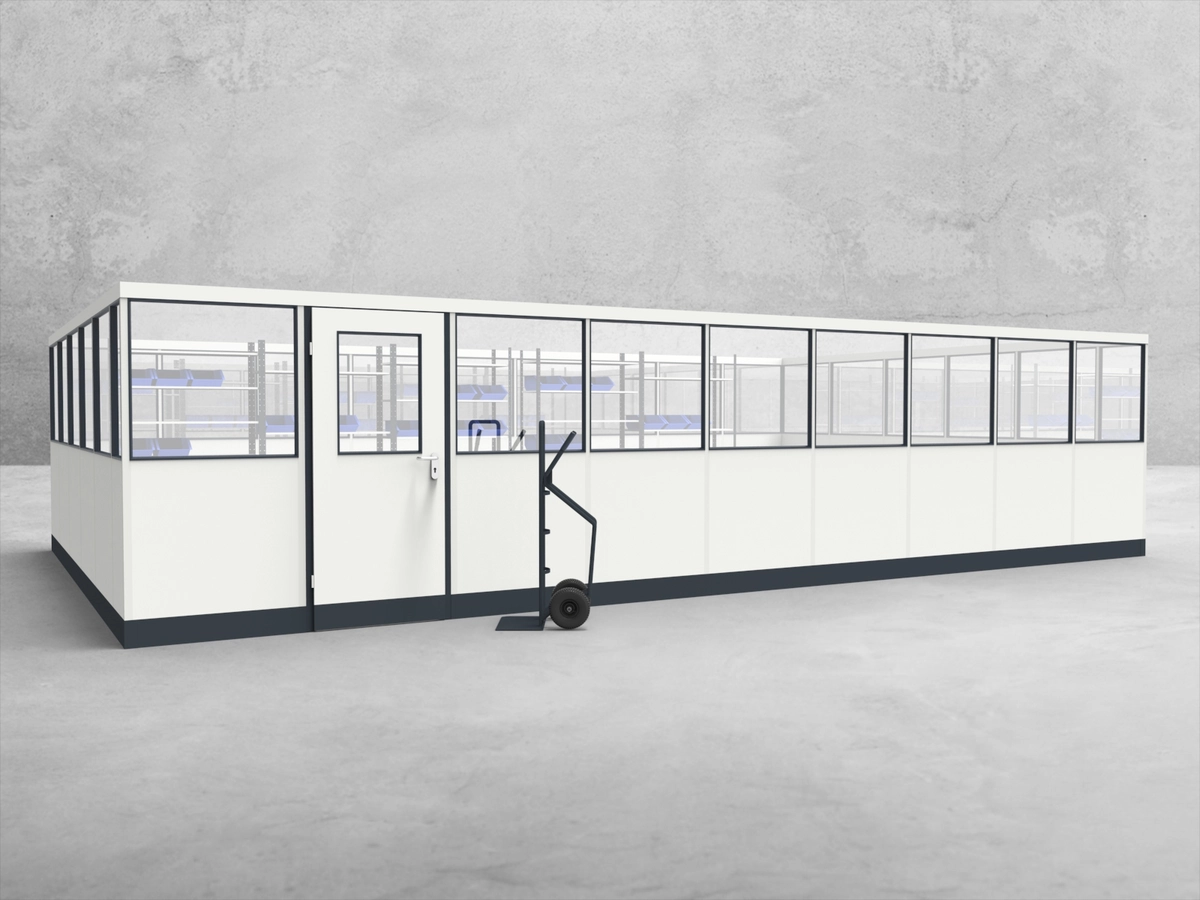 Aussenansicht für Stellwand 4-seitig 9,00 x 5,50 m System RS 45 von Becker Raumsysteme - Artikel SW4-9055
