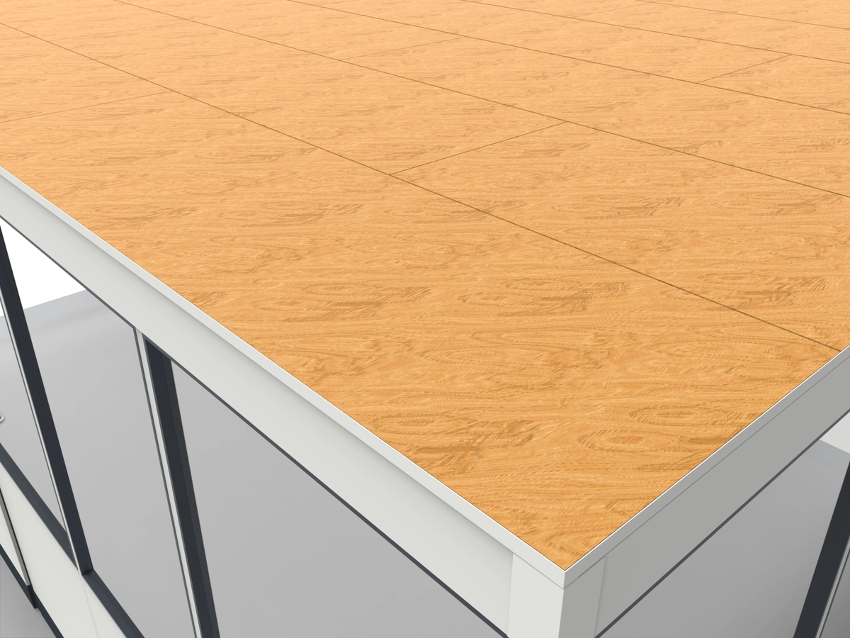 Deckenkonstruktion für Hallenbüro als Doppelstock 4-seitig 9,00 x 4,50 m System RS 45 von Becker Raumsysteme - Artikel HD4-9045