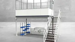Hallenbüro auf Stahlbau 4-seitig 5,00 x 3,00 m 15 m² (HS4-5030)