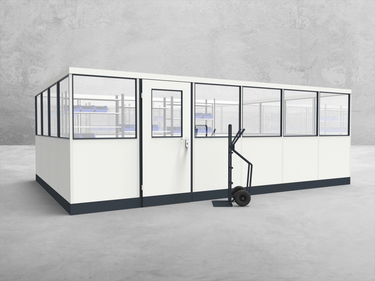 Aussenansicht für Stellwand 4-seitig 6,50 x 5,50 m System RS 45 von Becker Raumsysteme - Artikel SW4-6555