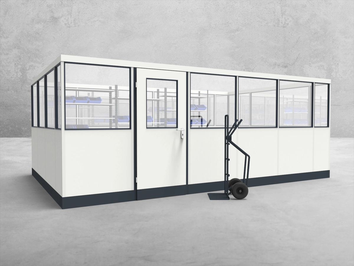 Aussenansicht für Stellwand 4-seitig 5,50 x 3,50 m System RS 45 von Becker Raumsysteme - Artikel SW4-5535