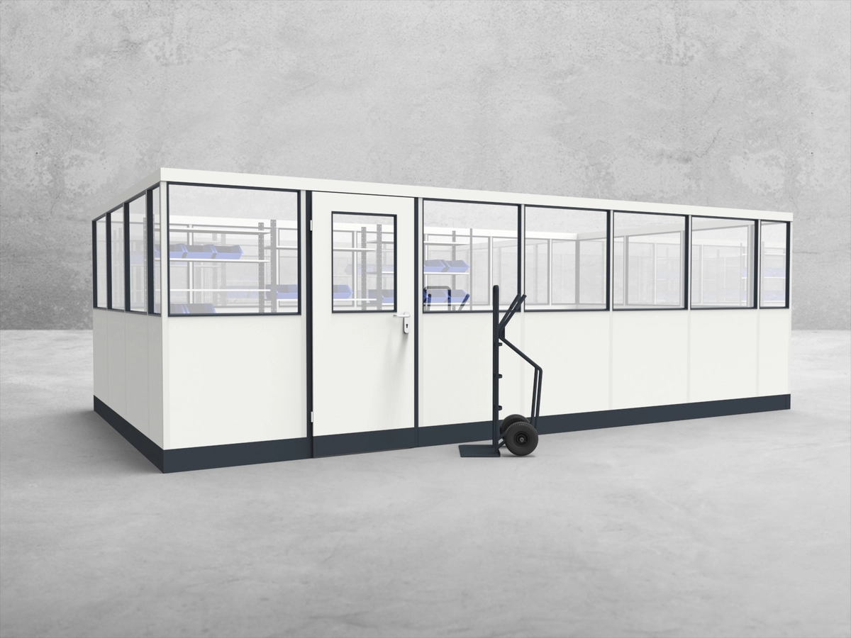 Aussenansicht für Stellwand 4-seitig 6,50 x 3,50 m System RS 45 von Becker Raumsysteme - Artikel SW4-6535
