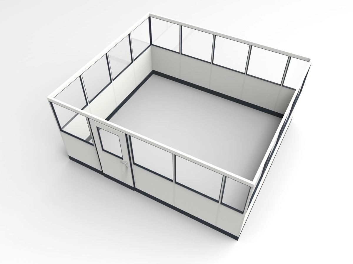 Wandanschluss für Stellwand 4-seitig 4,50 x 4,00 m System RS 45 von Becker Raumsysteme - Artikel SW4-4540