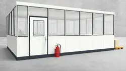Hallenbüro 4-seitig 6,50 x 5,00 m 32,5 m² (HB4-6550) Hallenbüro 4-seitig 6,50 x 5,00 m 32,5 m² (HB4-6550)