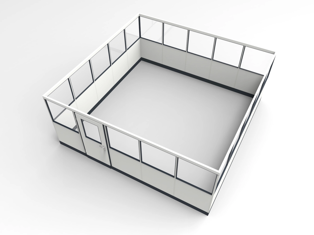 Wandanschluss für Stellwand 4-seitig 5,00 x 5,00 m System RS 45 von Becker Raumsysteme - Artikel SW4-5050