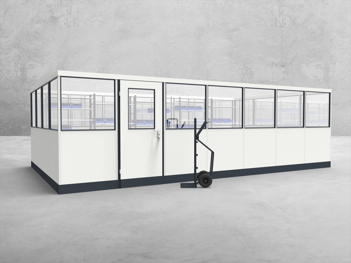 Aussenansicht für Stellwand 4-seitig 5,50 x 3,00 m System RS 45 von Becker Raumsysteme - Artikel SW4-5530