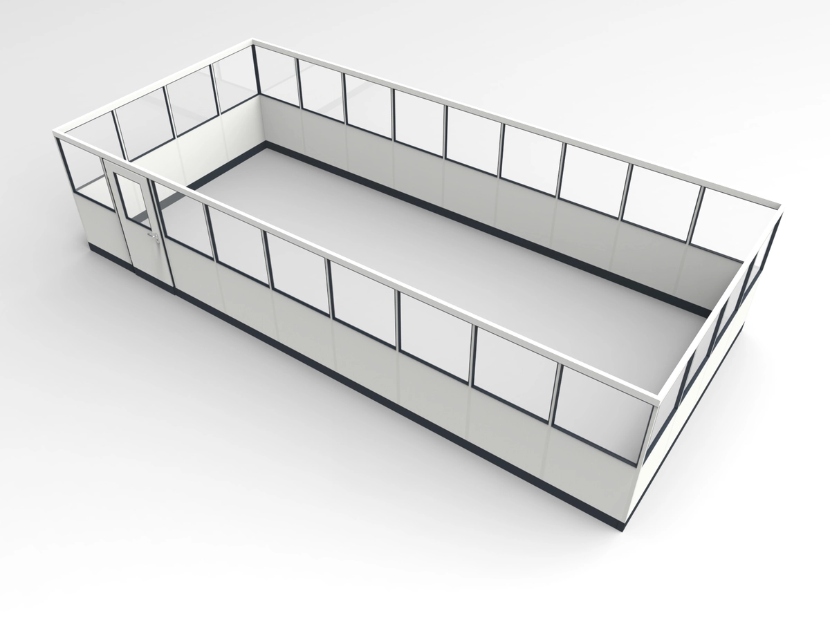Wandanschluss für Stellwand 4-seitig 9,00 x 4,00 m System RS 45 von Becker Raumsysteme - Artikel SW4-9040