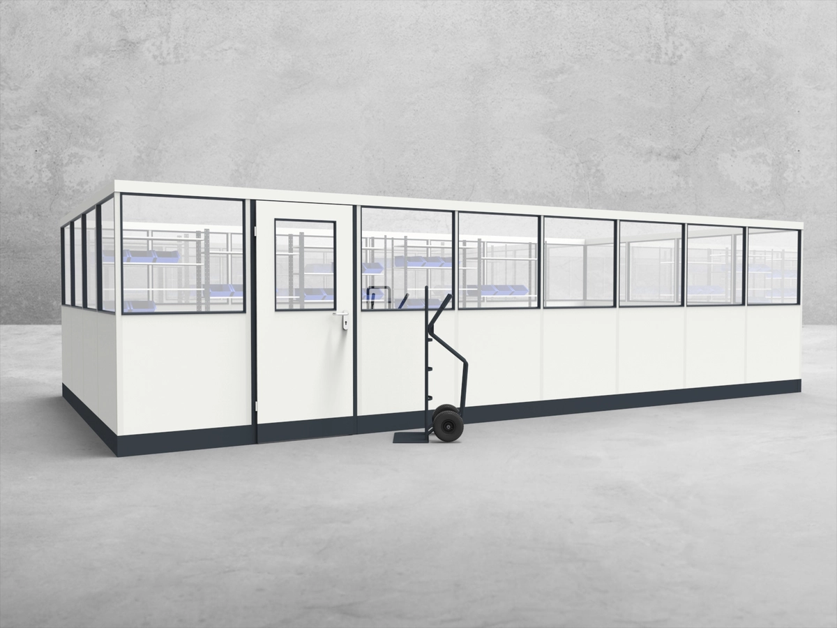 Aussenansicht für Stellwand 4-seitig 5,00 x 2,50 m System RS 45 von Becker Raumsysteme - Artikel SW4-5025