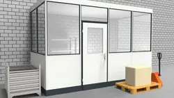 Hallenbüro 3-seitig 4,00 x 2,00 m 8 m² (HB3-4020)