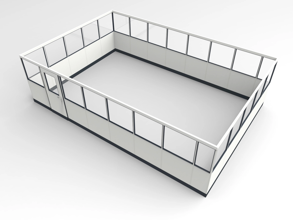 Wandanschluss für Stellwand 4-seitig 7,50 x 5,00 m System RS 45 von Becker Raumsysteme - Artikel SW4-7550