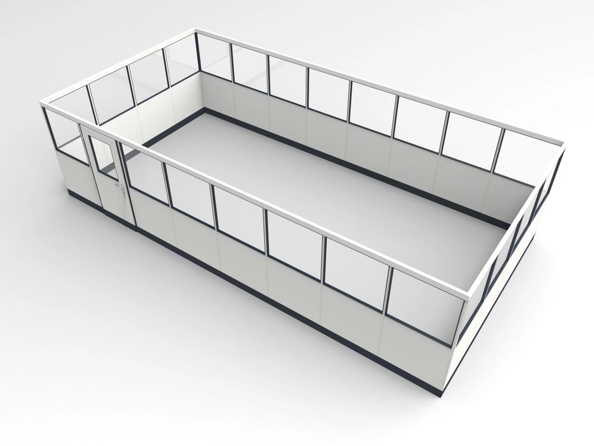 Wandanschluss für Stellwand 4-seitig 8,00 x 4,00 m System RS 45 von Becker Raumsysteme - Artikel SW4-8040