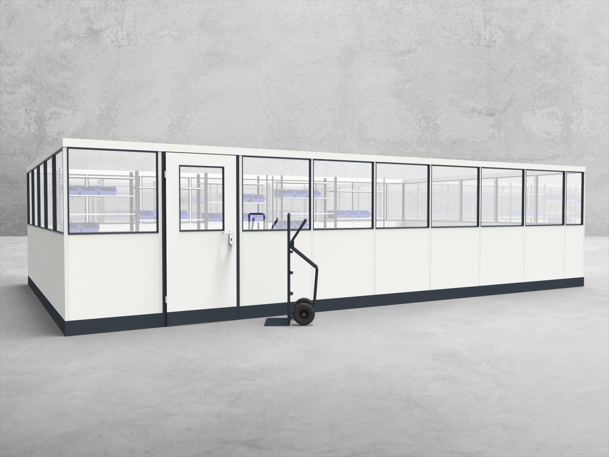 Aussenansicht für Stellwand 4-seitig 8,50 x 5,00 m System RS 45 von Becker Raumsysteme - Artikel SW4-8550