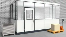 Hallenbüro 3-seitig 4,50 x 2,50 m 11,25 m² (HB3-4525)