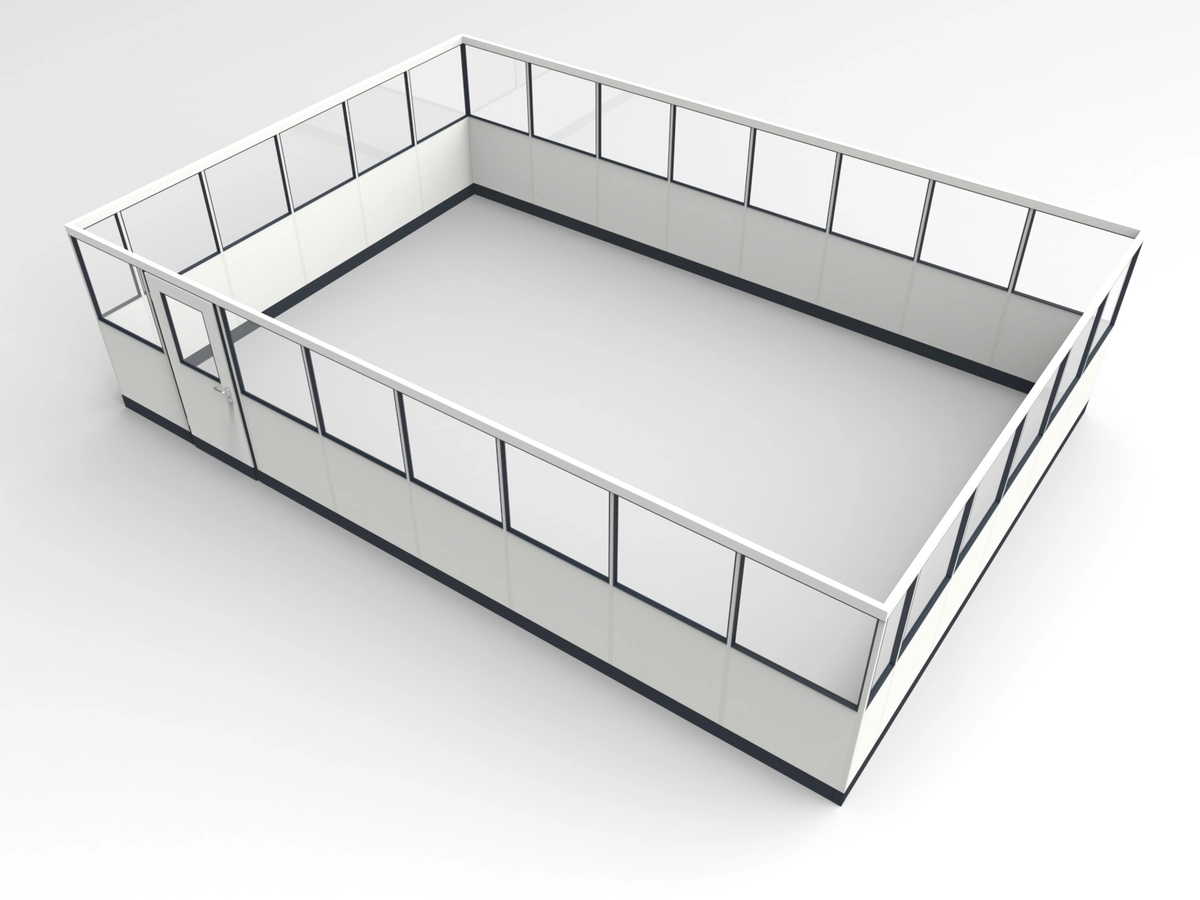 Wandanschluss für Stellwand 4-seitig 8,00 x 5,50 m System RS 45 von Becker Raumsysteme - Artikel SW4-8055