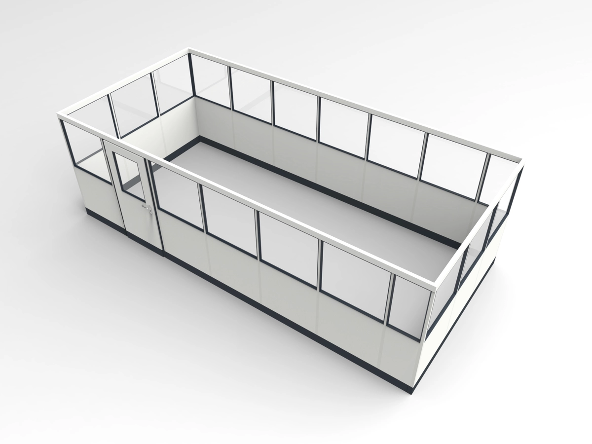Wandanschluss für Stellwand 4-seitig 6,50 x 3,00 m System RS 45 von Becker Raumsysteme - Artikel SW4-6530