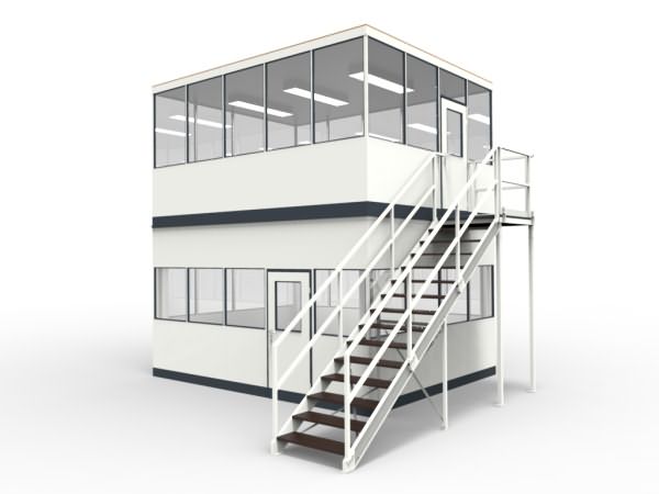 Hallenbüro als Doppelstock